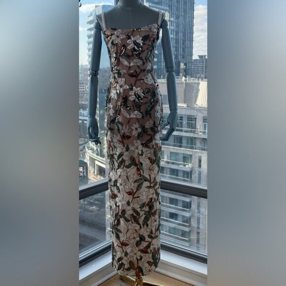 🆕 BRONX & BANCO 🧿 NWOT Dahlia Floral Embroidered Gown - Sz XS / US 2 - Picture 4 of 16